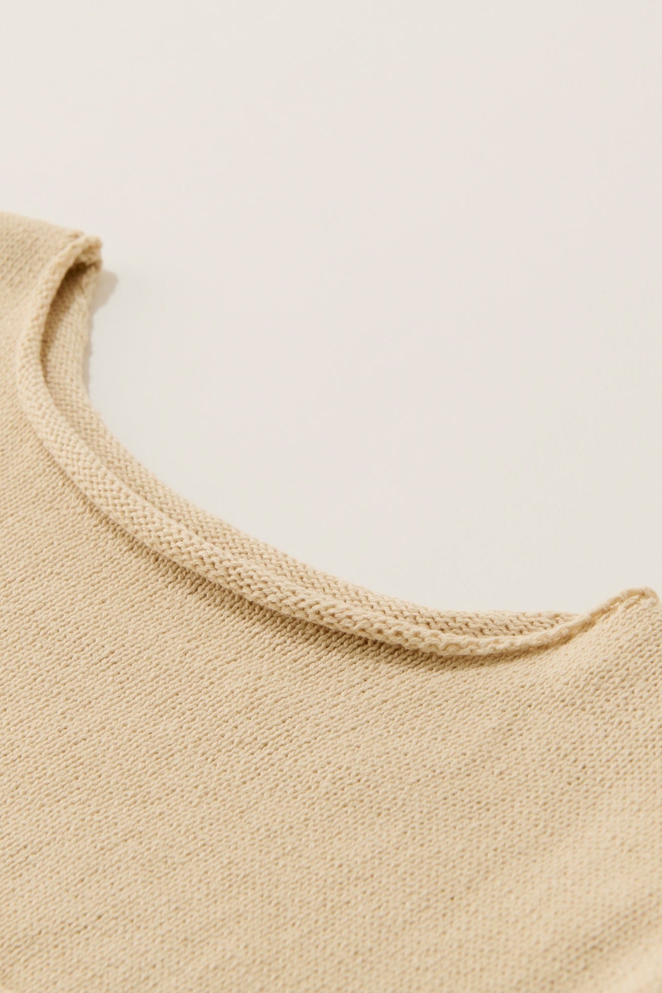 Random button relax knit pullover / ecru