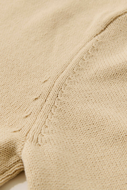 Random button relax knit pullover / fog navy