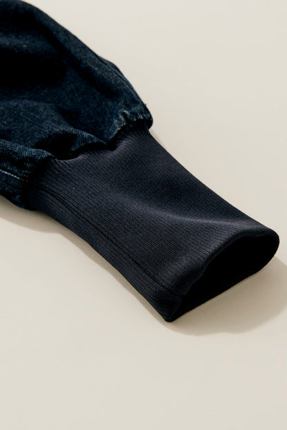Raglan denim blouson /navy