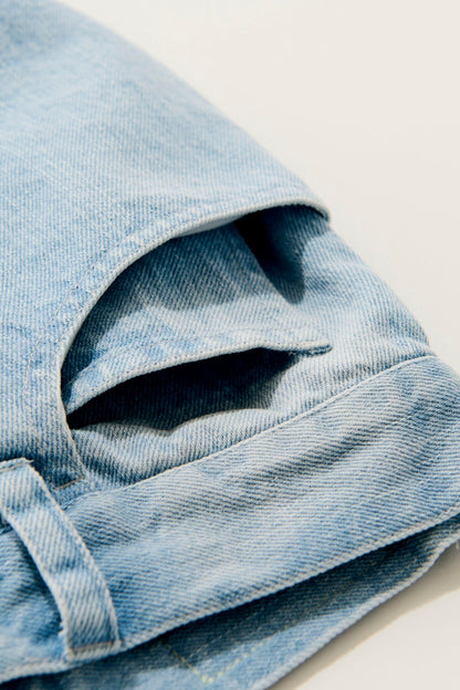 Washed  wide denim / light blue