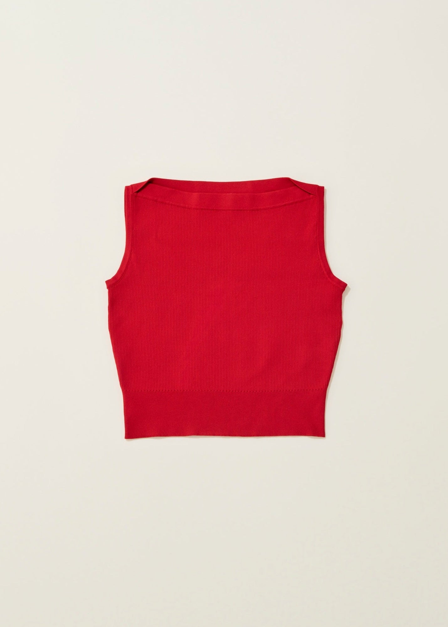 Overlap shoulder knit top / salvia