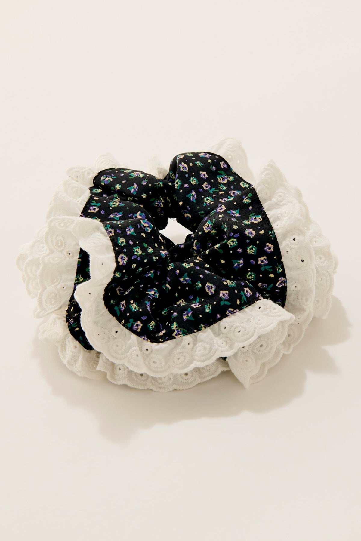Flower lace Chouchou / white