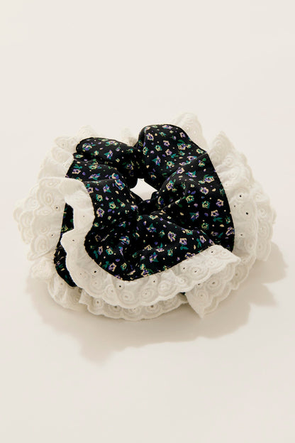 Flower lace Chouchou / white