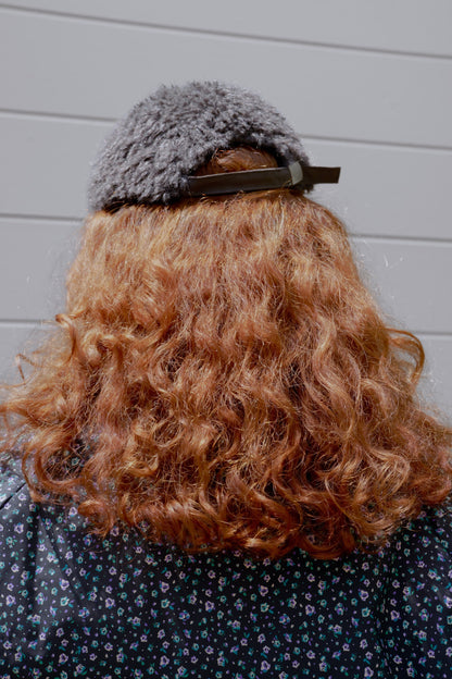 Boa fur cap / dull gray