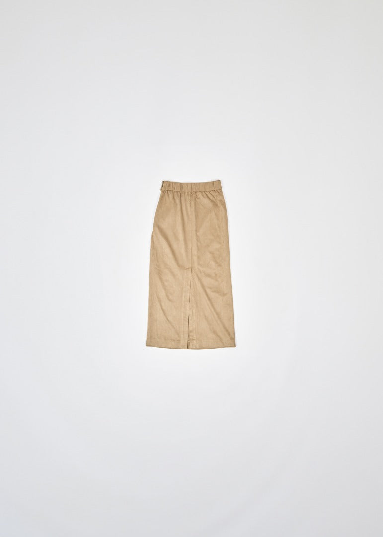 long suede skirt / cinnamon