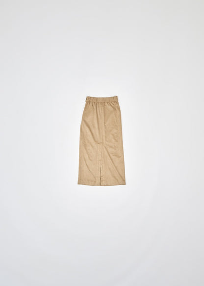 long suede skirt / cinnamon