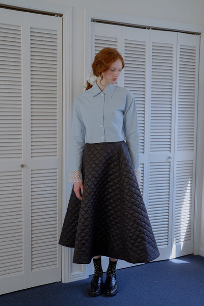 Volume long skirt / black