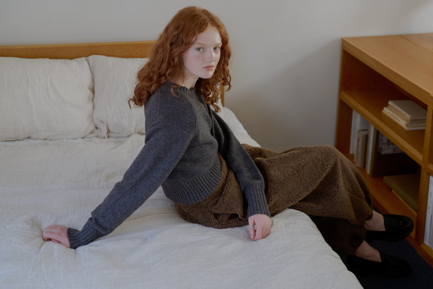 Relax Boa Pants / brownie