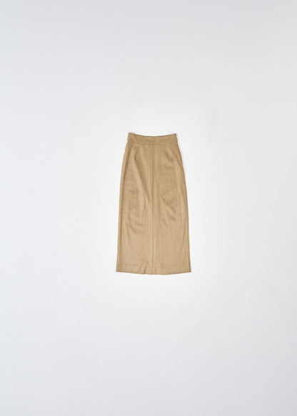 long suede skirt / cinnamon