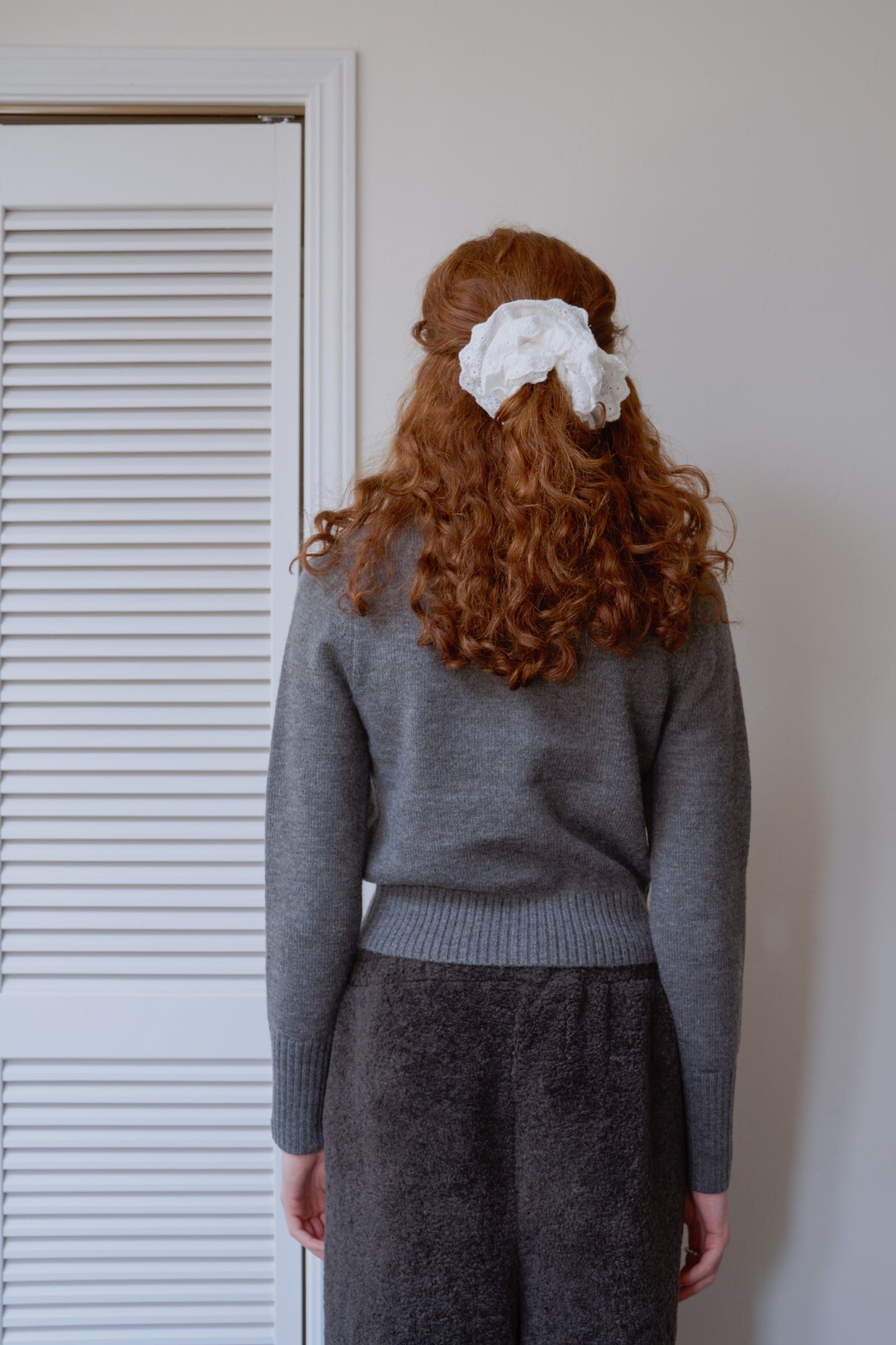 knit pocket cardigan / heather