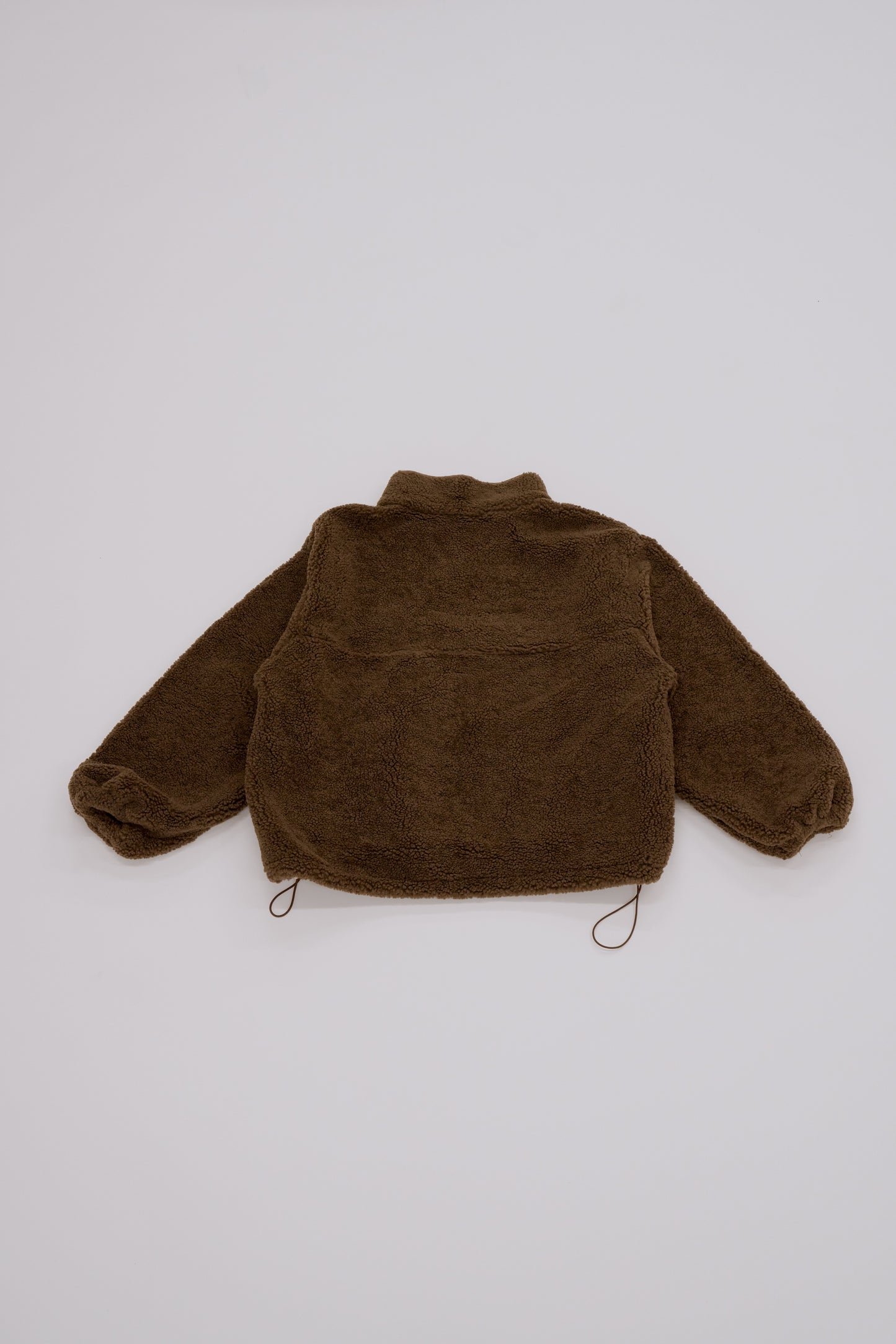 Half-zip boa pullover / brownie