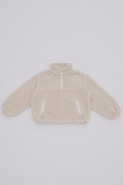 Half-zip boa pullover / teddy