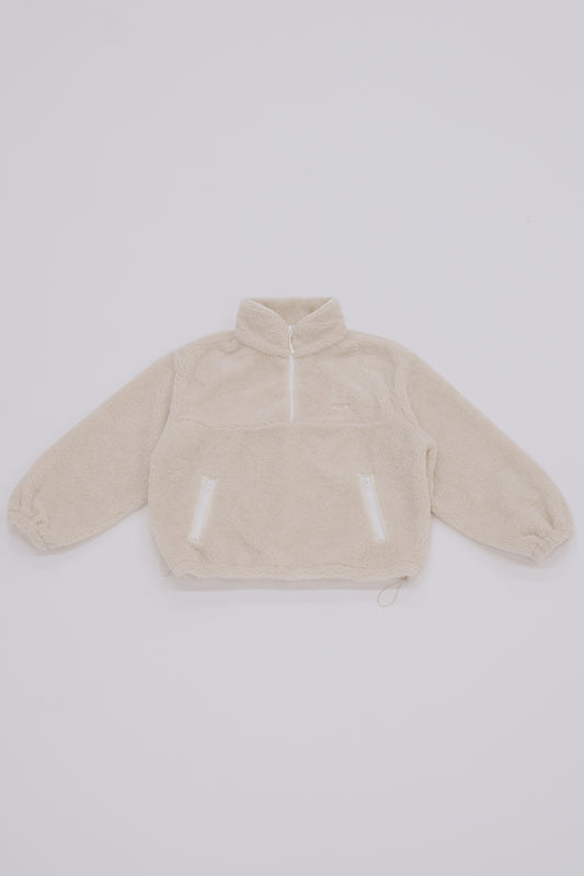 Half-zip boa pullover / teddy