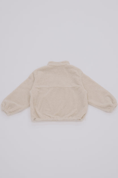 Half-zip boa pullover / teddy