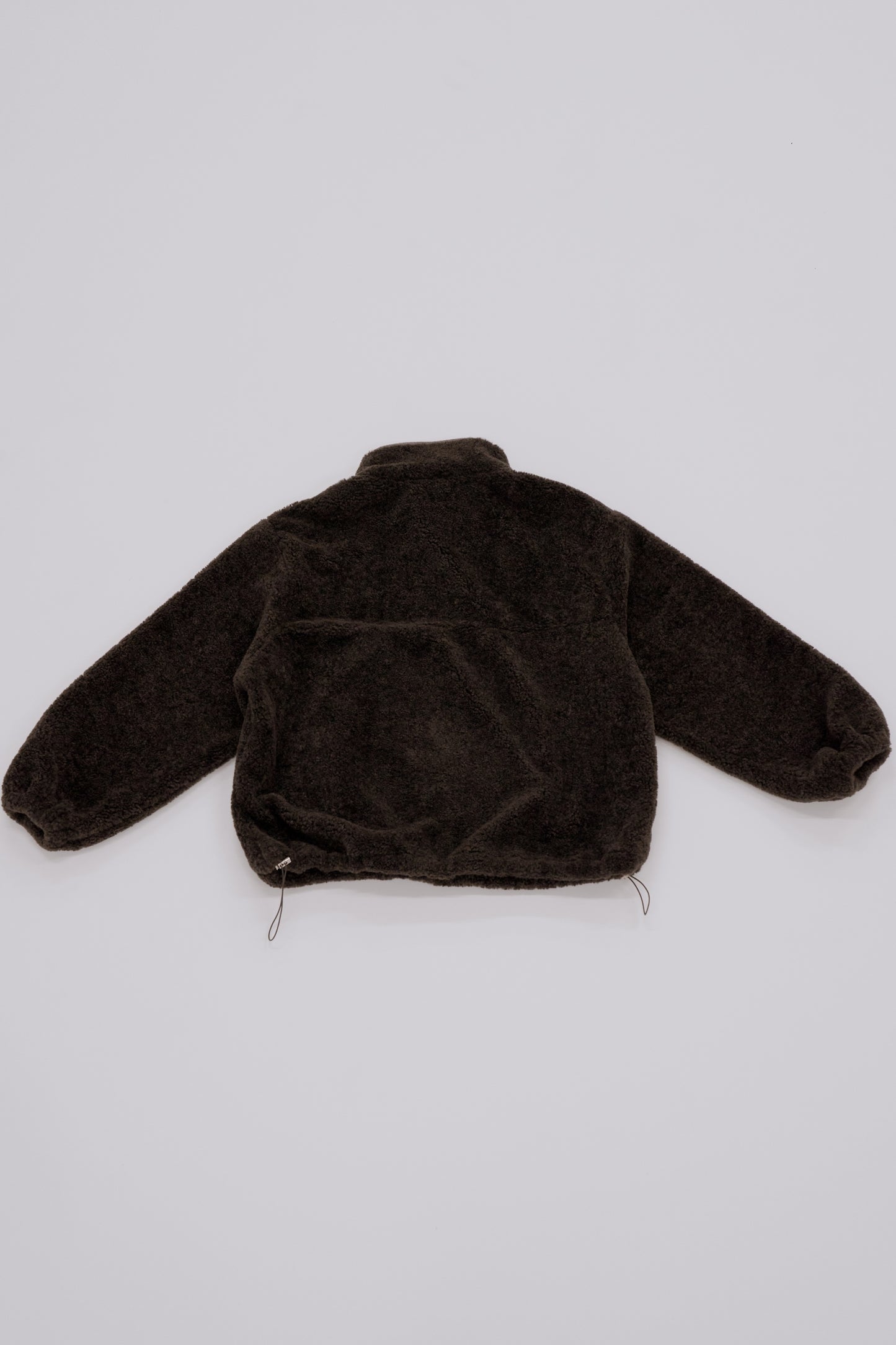 Half-zip boa pullover / dull gray