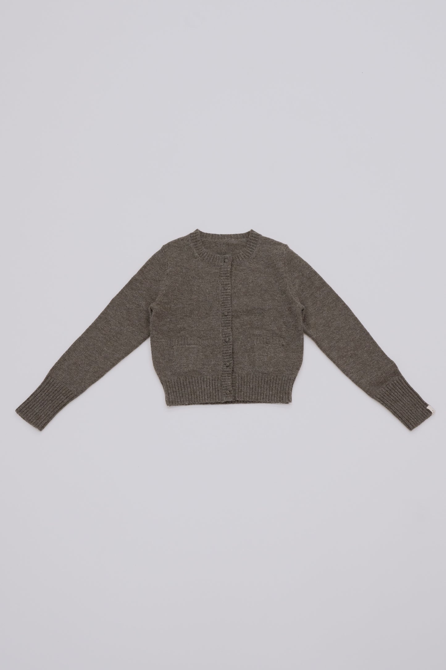 knit pocket cardigan / heather