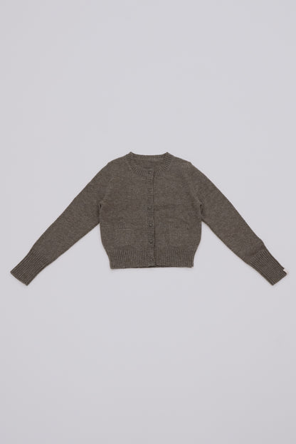 knit pocket cardigan / heather