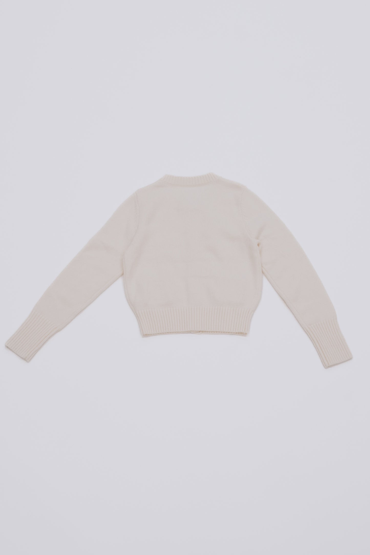 knit pocket cardigan / milk