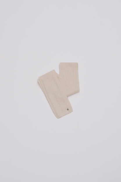 Long knit stole / milk