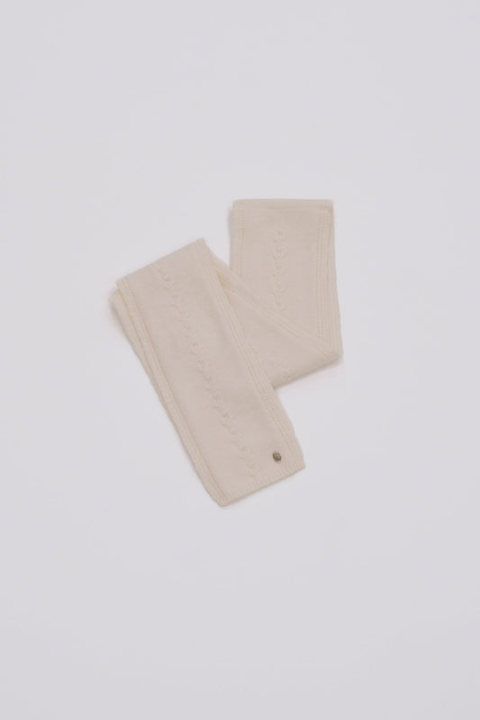 Long knit stole / milk