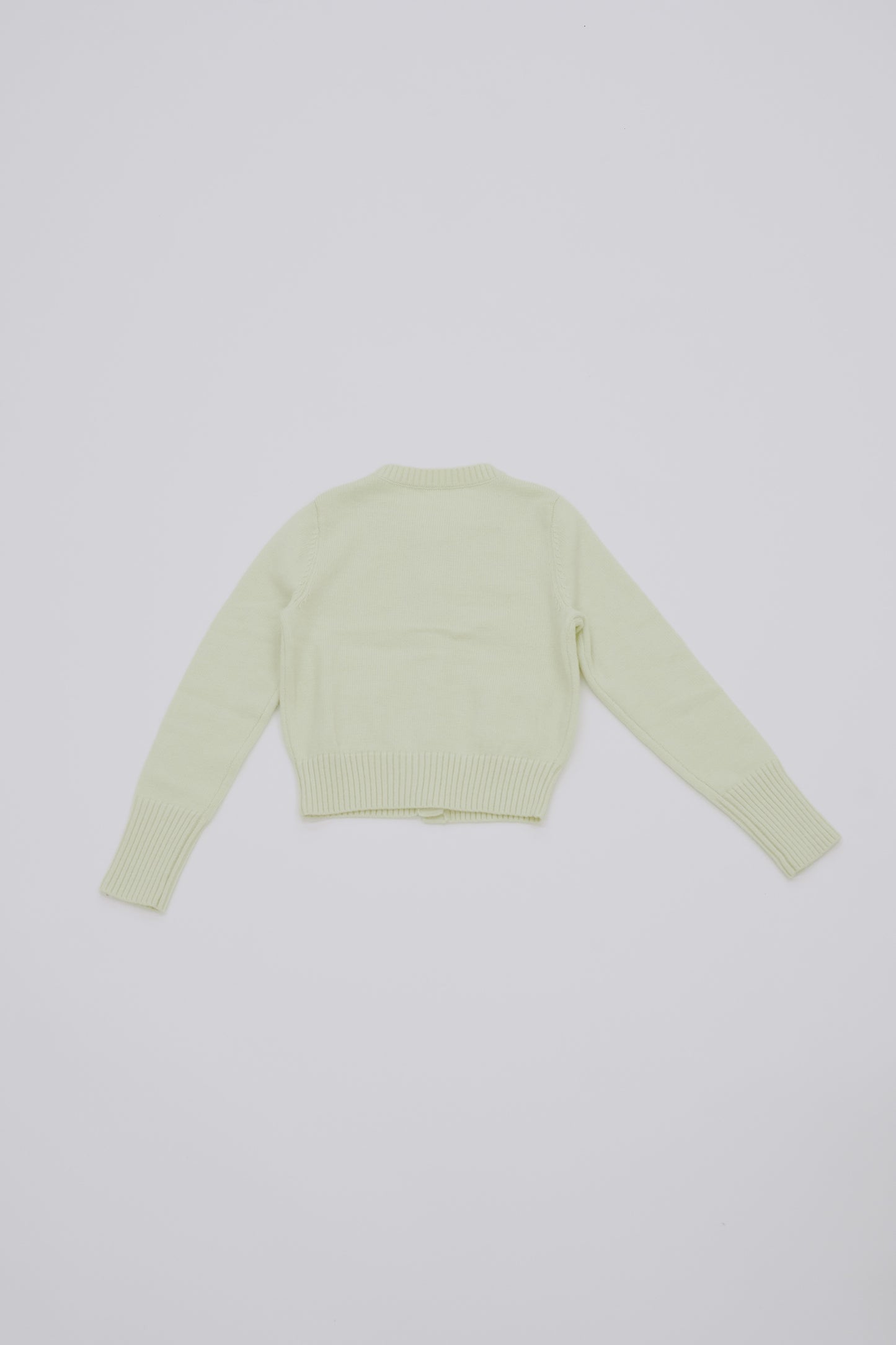 knit pocket cardigan / lime