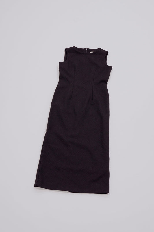 Tweed long dress / navy