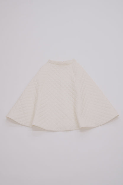 Volume long skirt / white