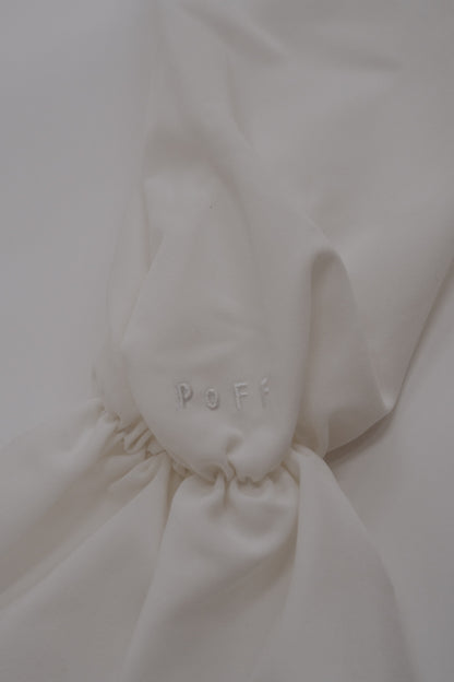 Volume frill collar blouse / white