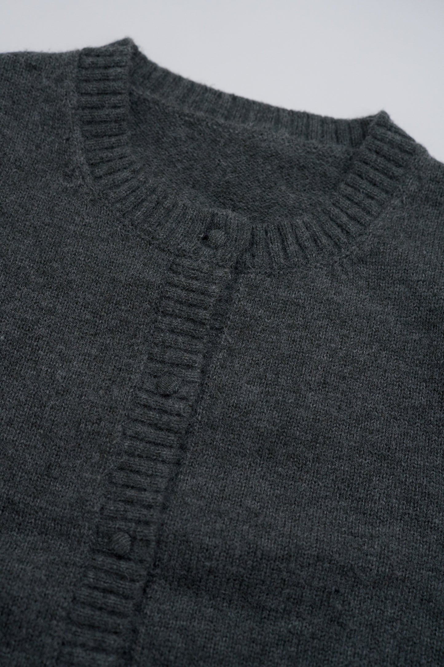 knit pocket cardigan / heather