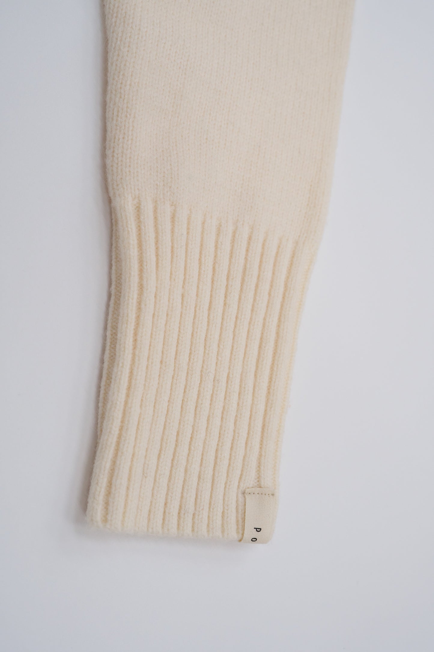 knit pocket cardigan / milk