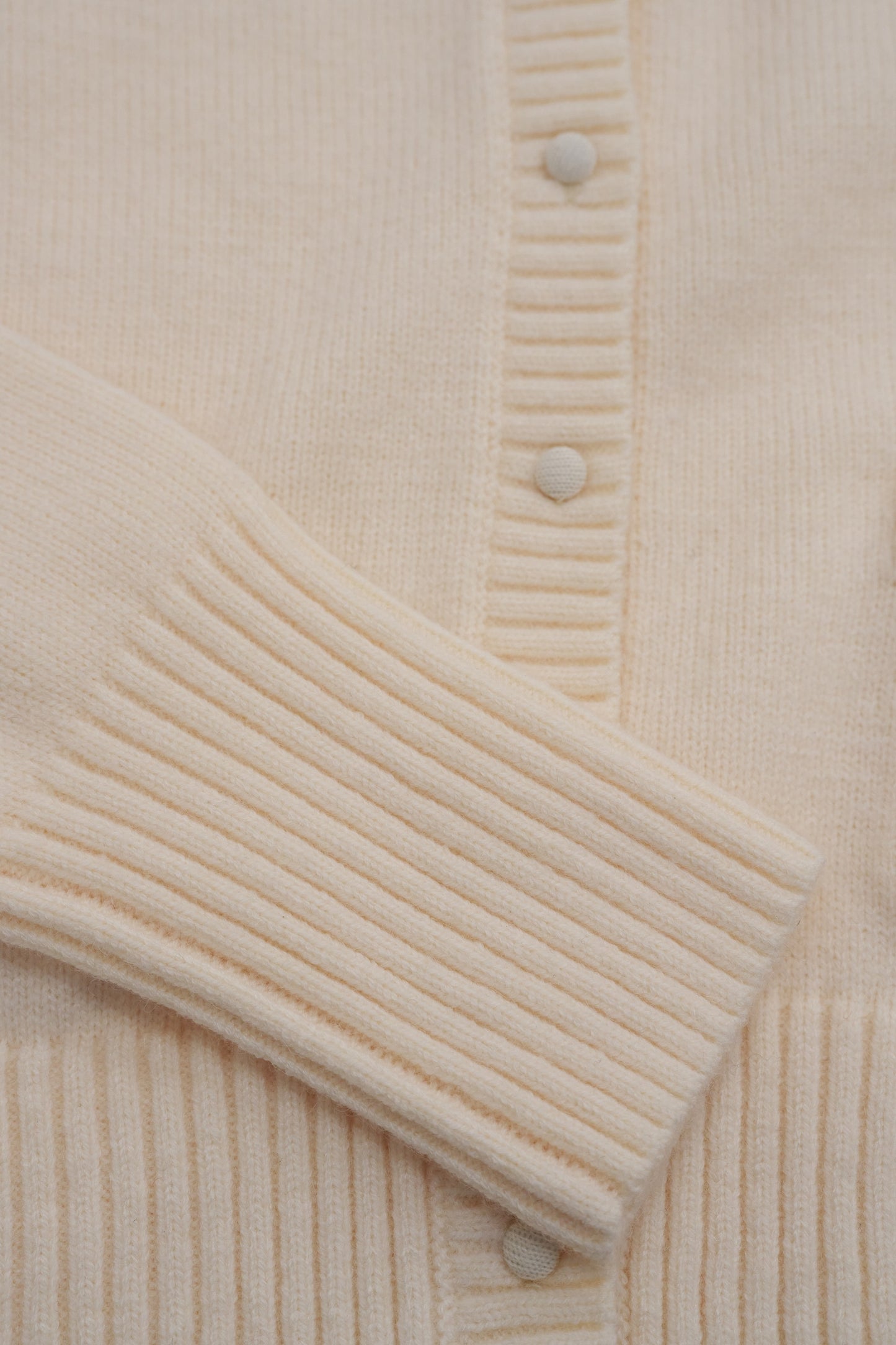 knit pocket cardigan / milk