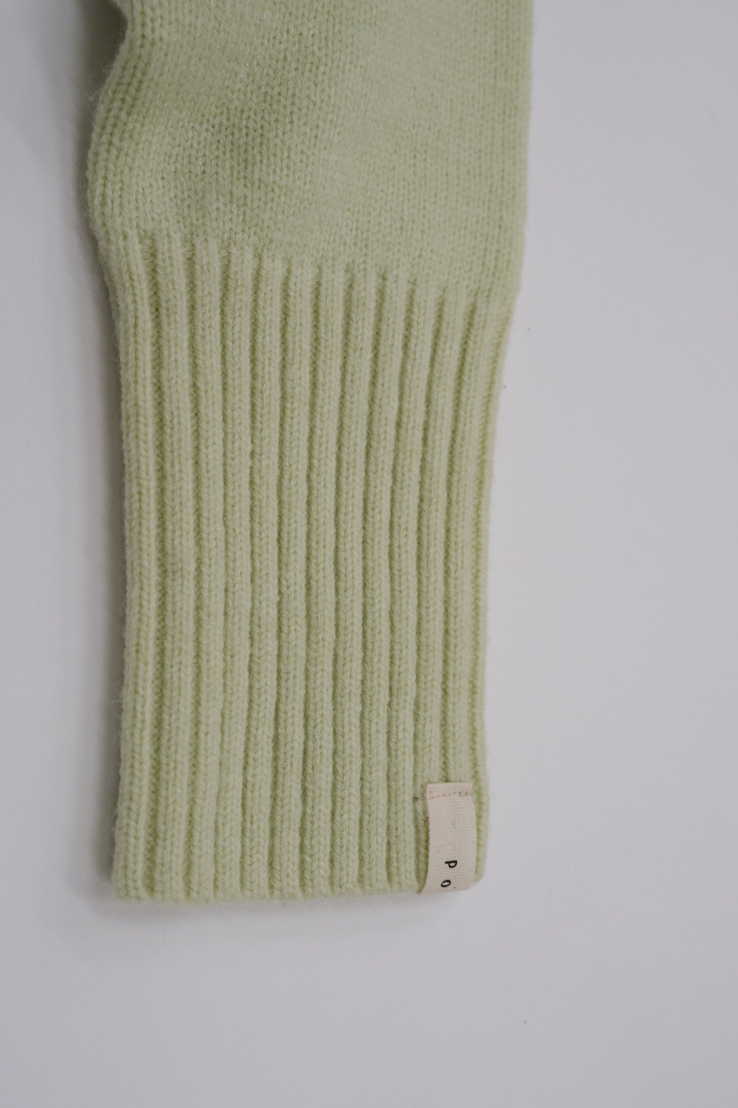 knit pocket cardigan / lime