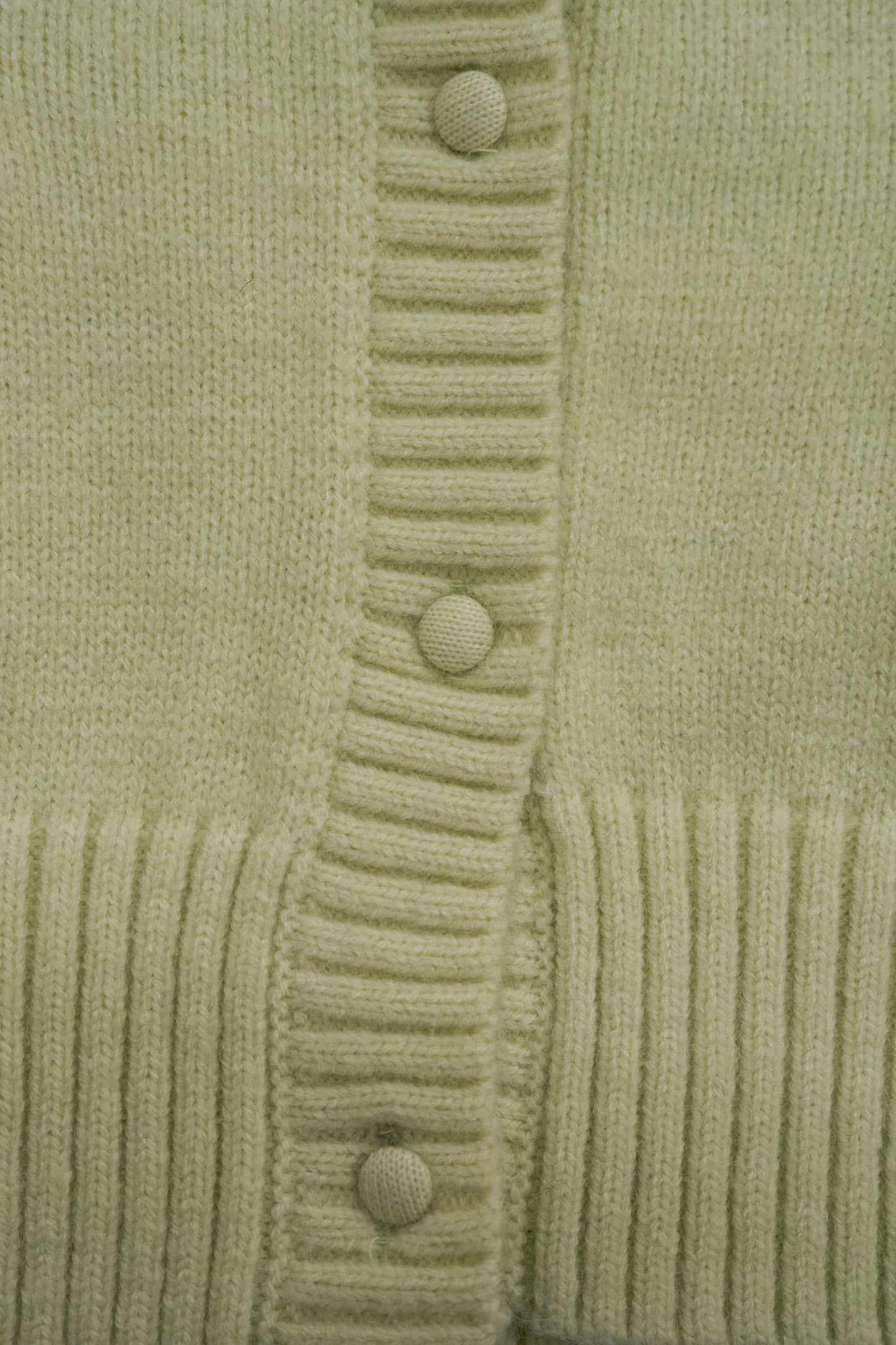 knit pocket cardigan / lime