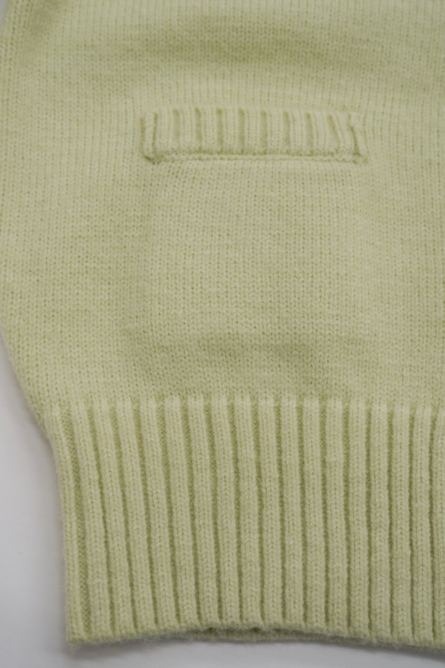 knit pocket cardigan / lime