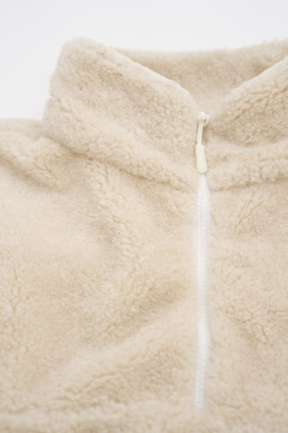 Half-zip boa pullover / teddy