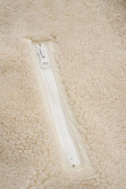 Half-zip boa pullover / teddy