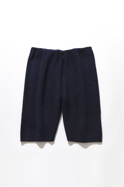 Angora blend knit biker pants / Navy