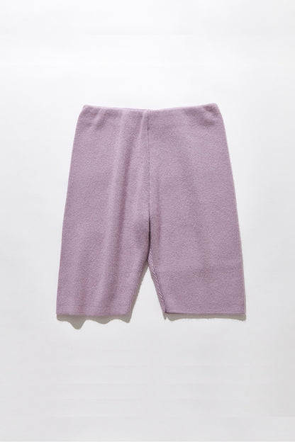 Angora blend knit biker pants / Dusty Purple
