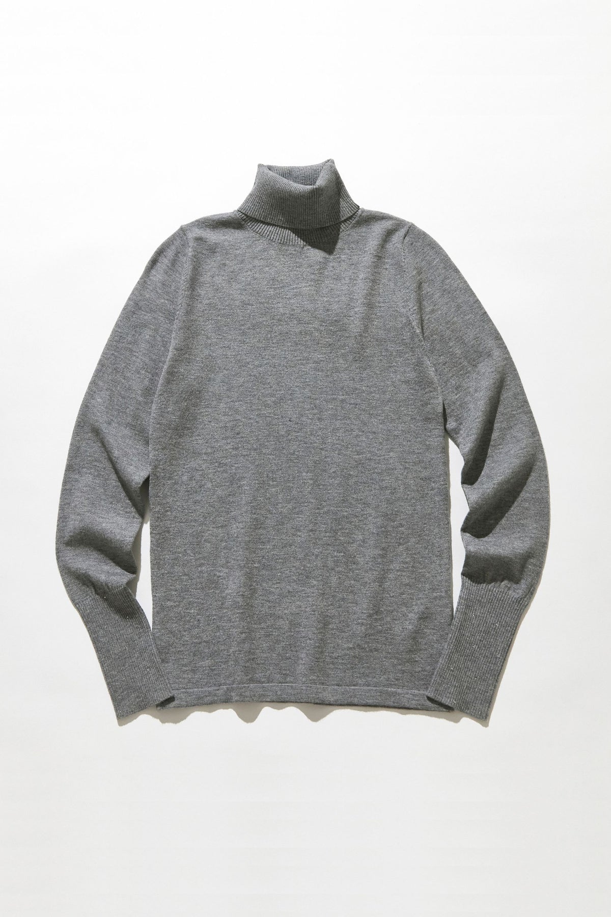 Crystal dot cuff turtleneck knit / Gray