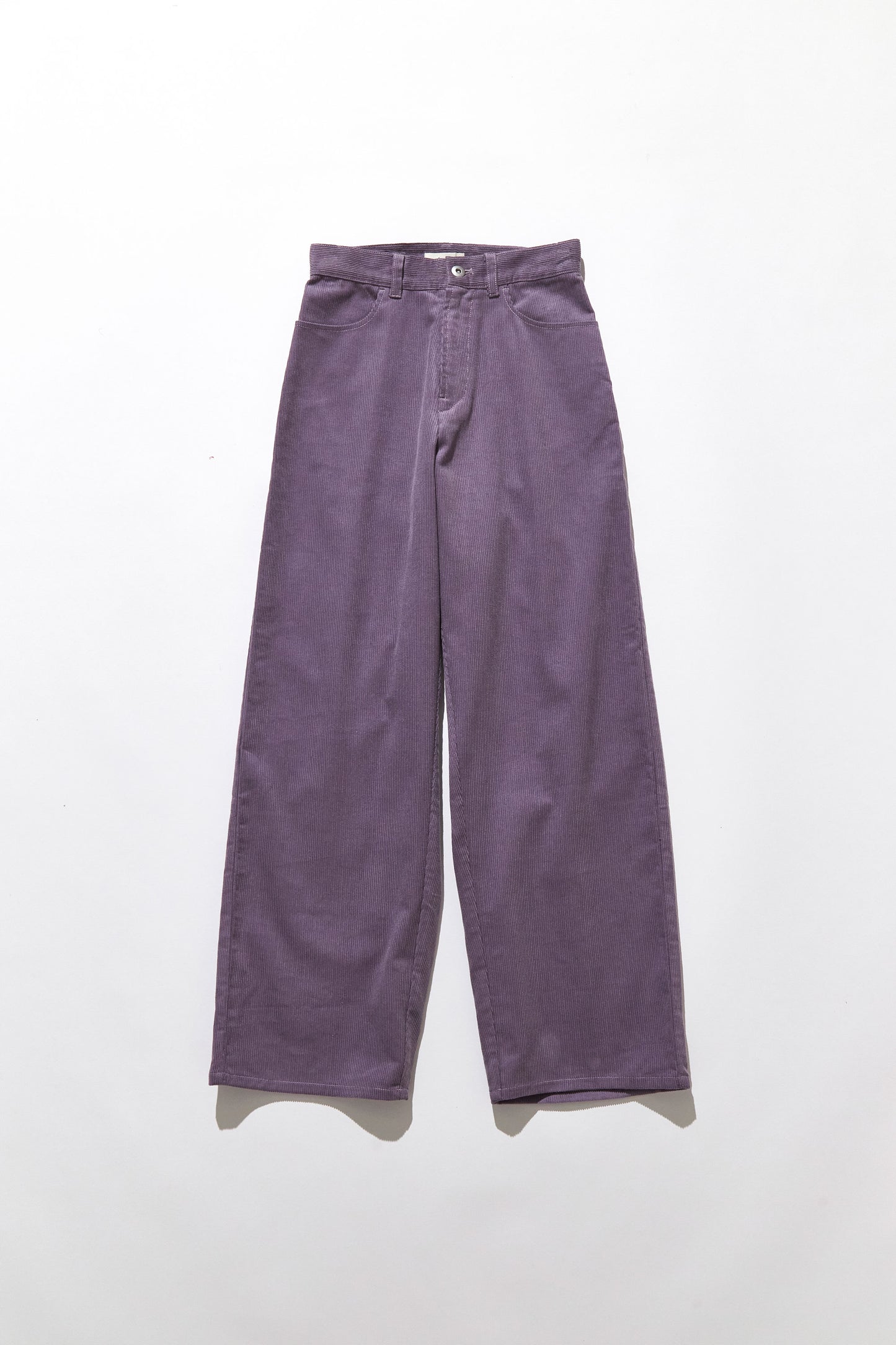 Soft corduroy wide pants / Plum
