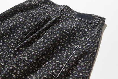 Soft corduroy wide pants / Bouquet