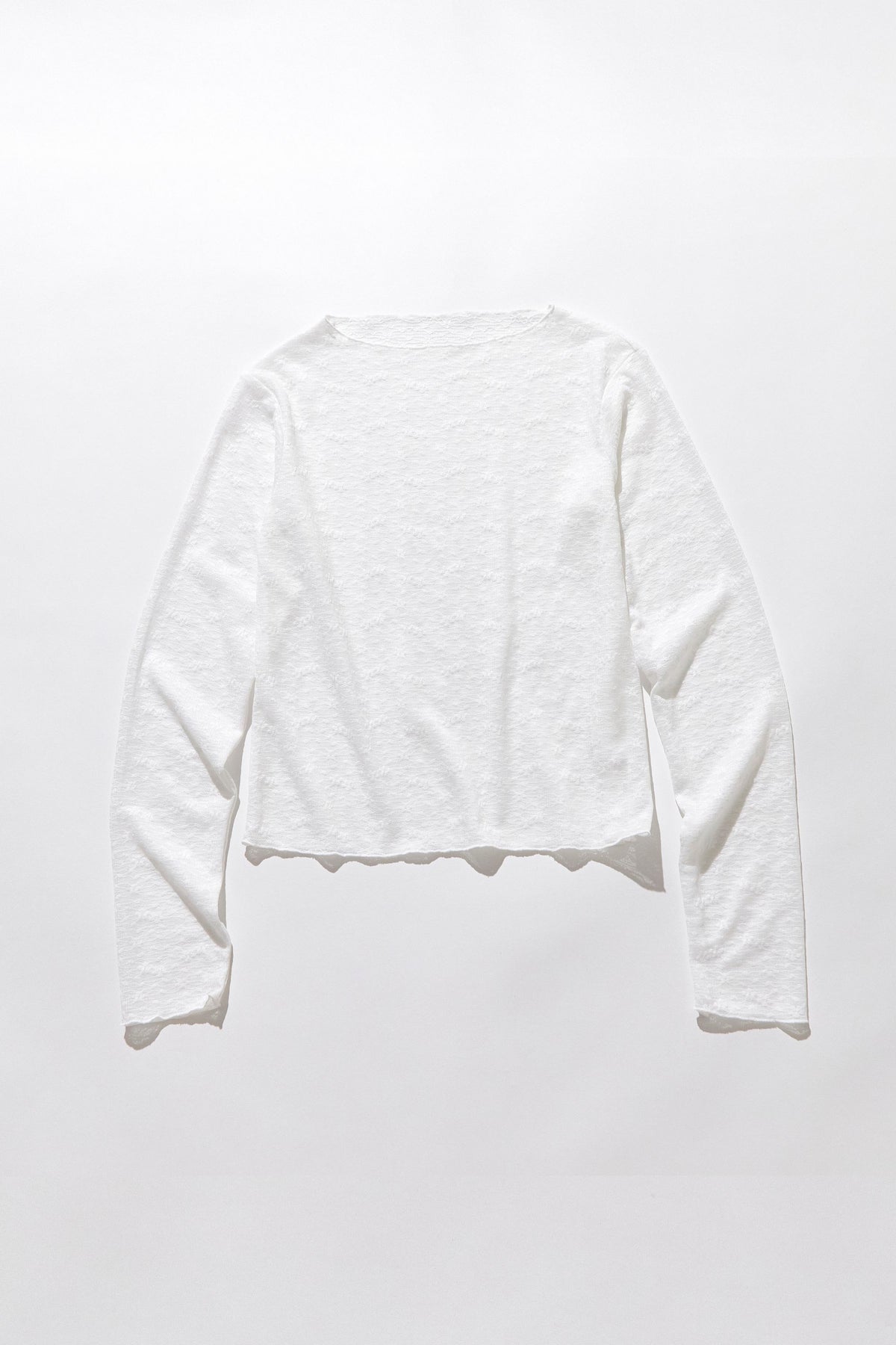 Classic sheer lace tops / White