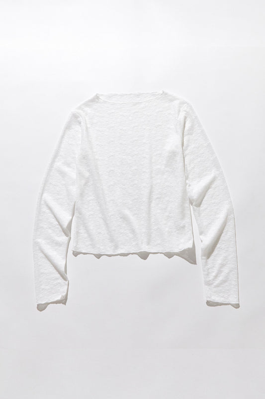 Classic sheer lace tops / White