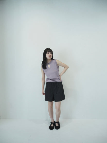 Flower tulle culottes / Black