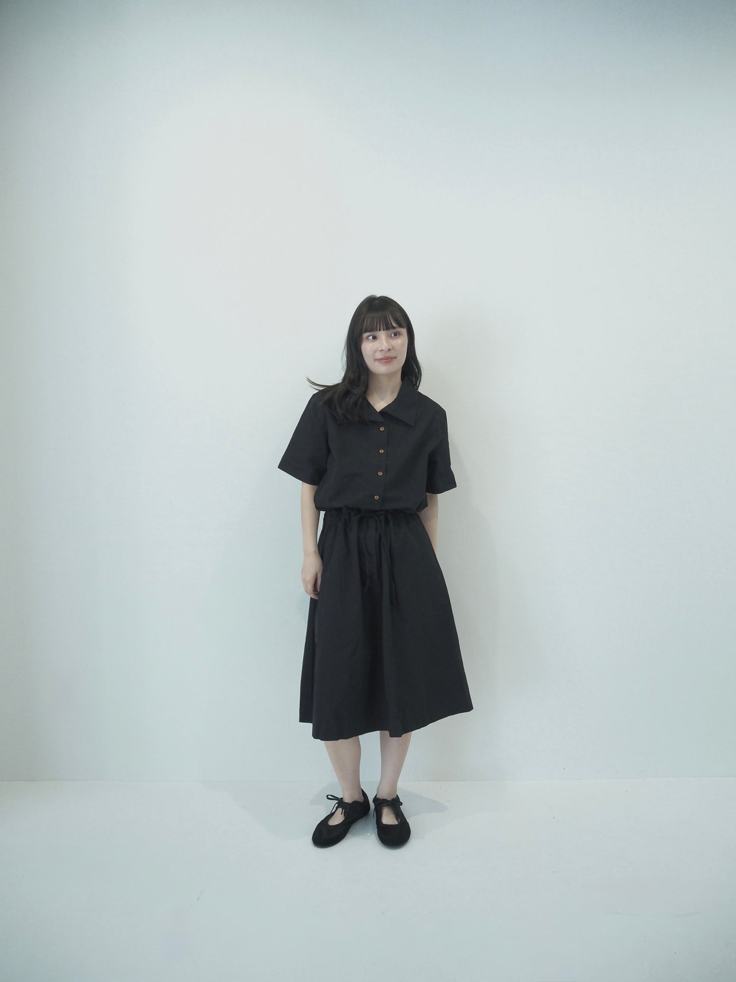 Browsing shirt dress  / Black