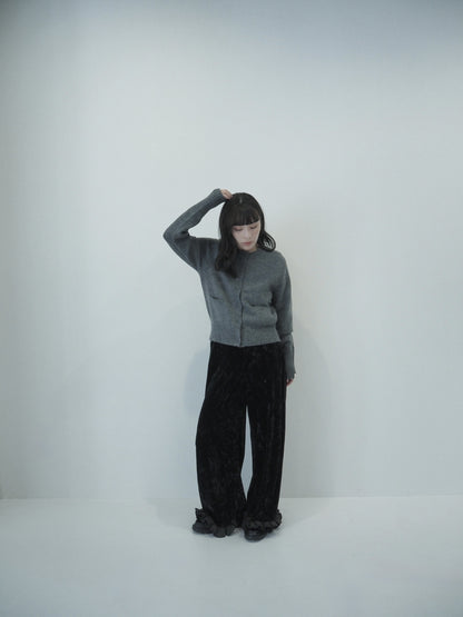 knit pocket cardigan / heather