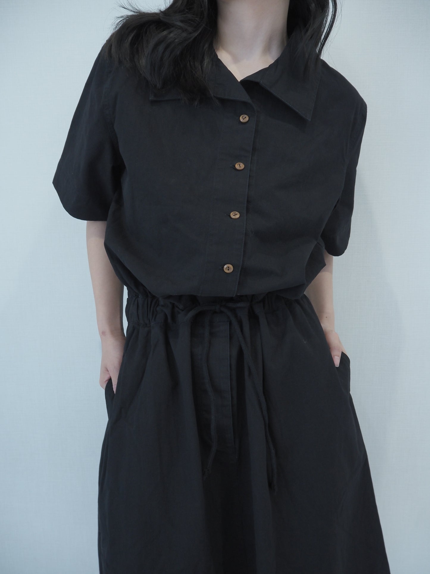 Browsing shirt dress  / Black