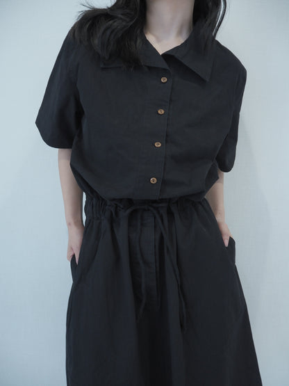 Browsing shirt dress  / Black