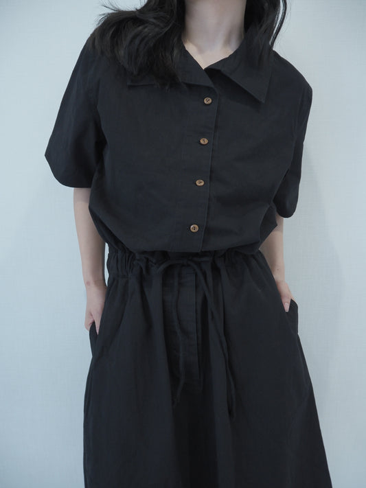 Browsing shirt dress  / Black