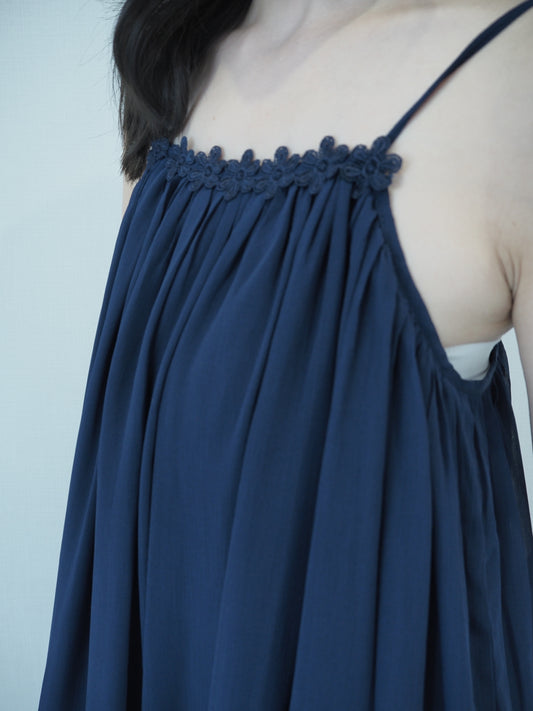 Willow&flower lace long dress / Navy